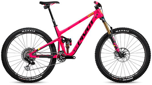 Pivot Switchblade in Pink Neon – auffälliges Trailbike mit Carbonrahmen und Top-Komponenten, erhältlich bei Gravity & Sons in Helmbrechts, Oberfranken.
