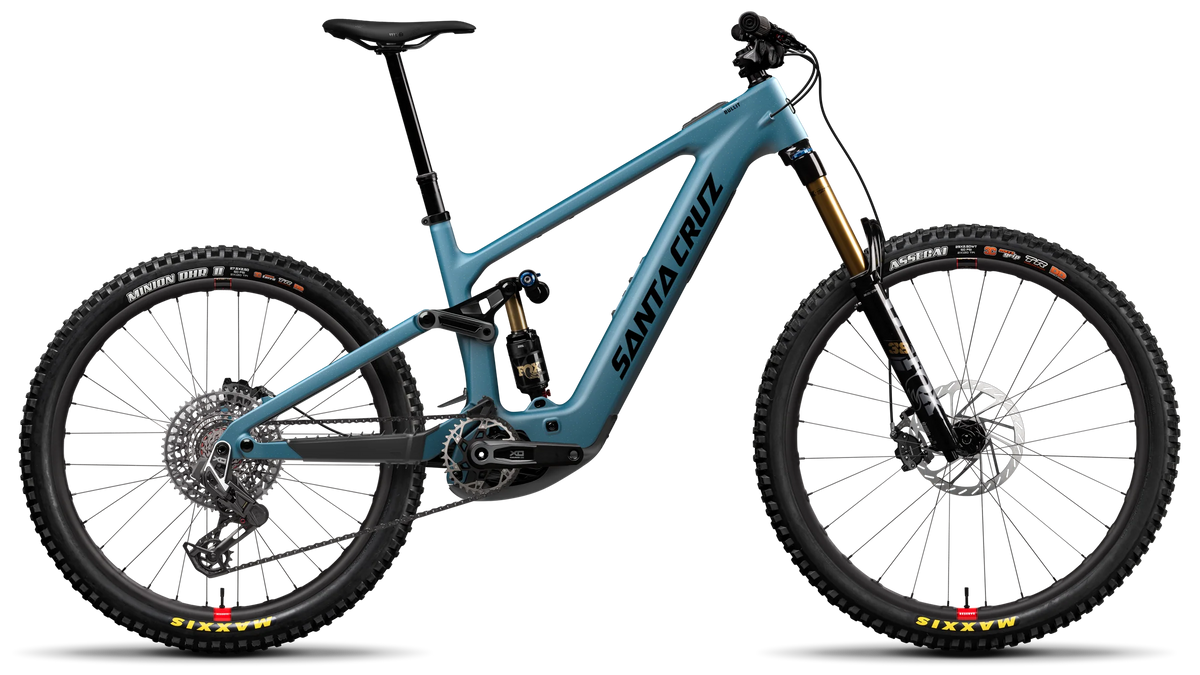 Santa Cruz Bullit in Matte Teal Sparkle – leistungsstarkes E-MTB mit Shimano EP-Antrieb, erhältlich bei Gravity & Sons in Helmbrechts, Oberfranken.