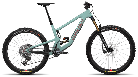 Santa Cruz Nomad 2025 in Gloss Light Teal – vielseitiges Enduro-Bike mit Carbonrahmen, erhältlich bei Gravity & Sons in Helmbrechts, Oberfranken.