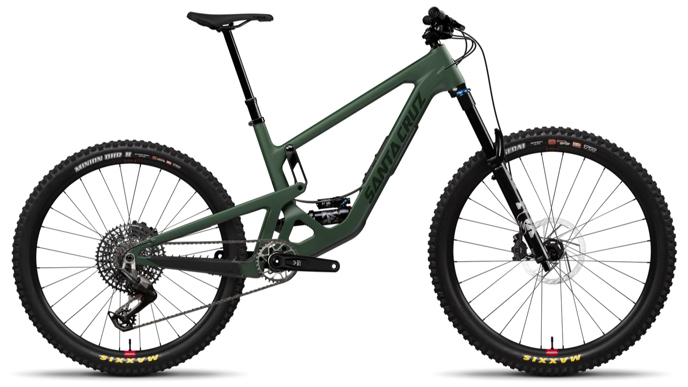 Santa Cruz Bronson 2026 in Matte Poblano Green – agiles All-Mountain-Bike mit Carbonrahmen, erhältlich bei Gravity & Sons in Helmbrechts, Oberfranken.