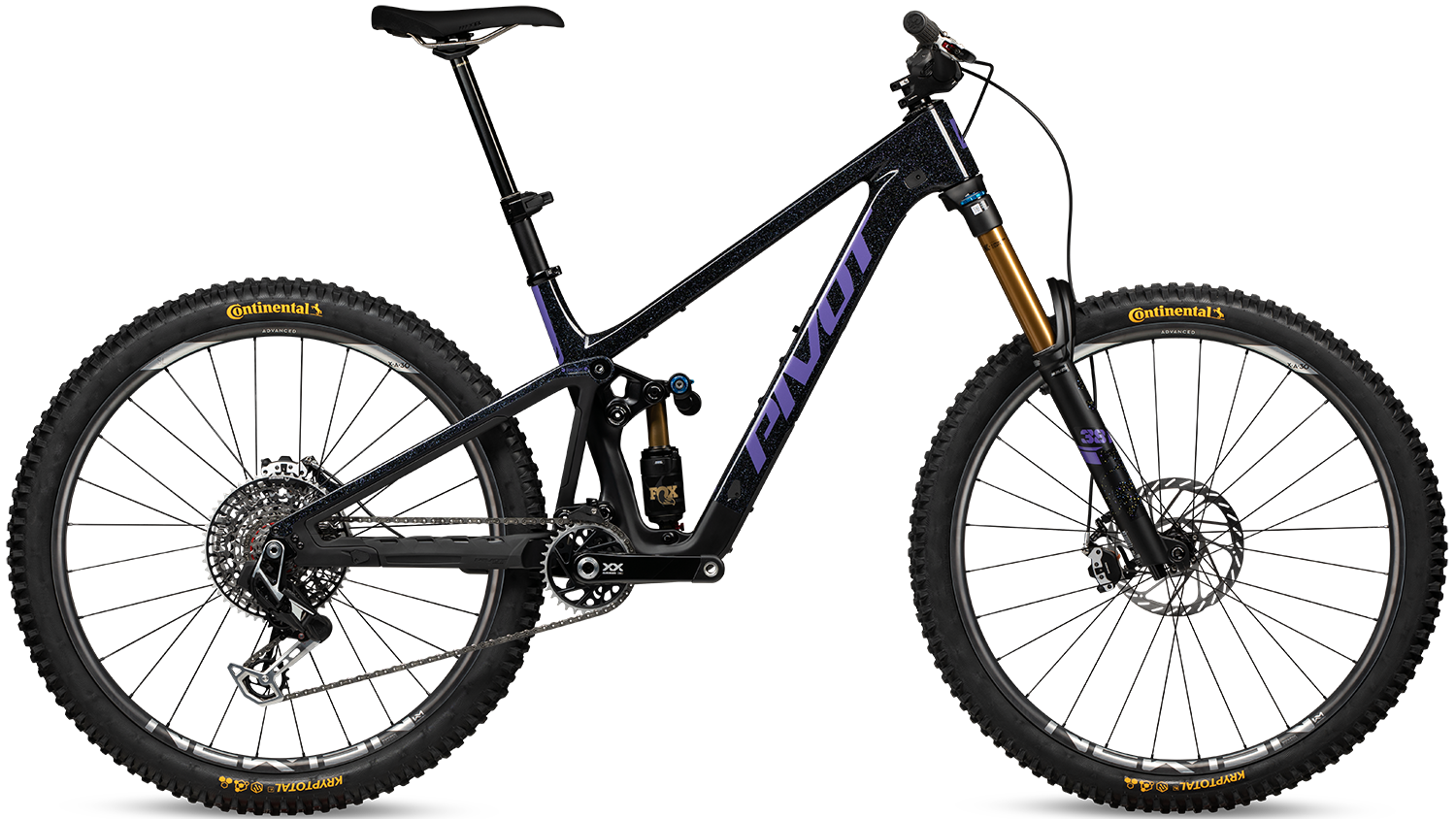 Pivot Firebird in Purple Galaxy – Limited Edition Enduro-Bike mit edlem Finish, erhältlich bei Gravity & Sons in Helmbrechts, Oberfranken.