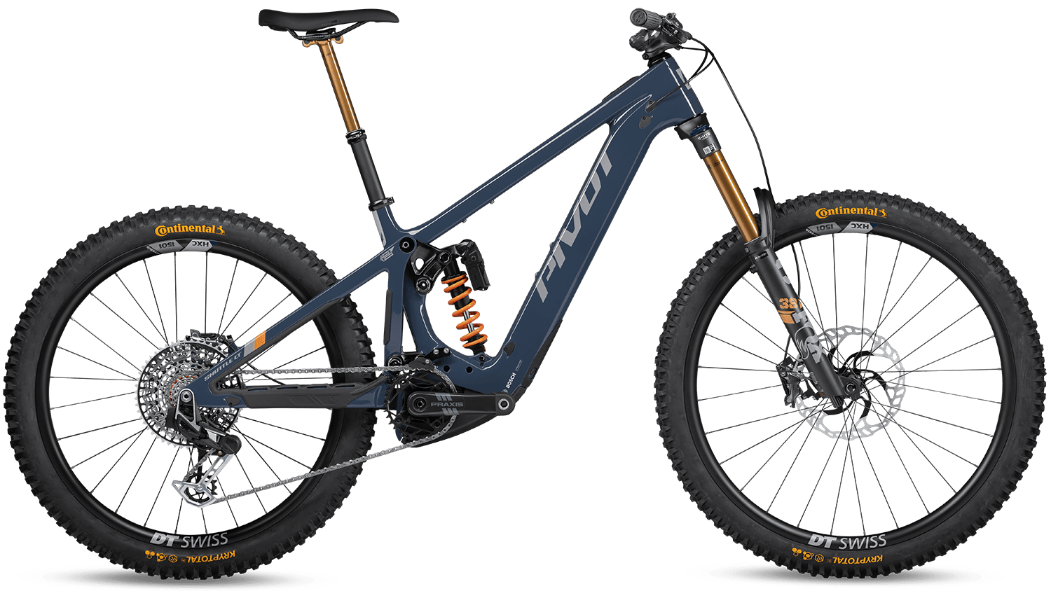 Pivot Shuttle LT in Blue Scrub Jay – langhubiges E-MTB mit Carbonrahmen und Bosch CX-Race Motor, erhältlich bei Gravity & Sons in Helmbrechts, Oberfranken.