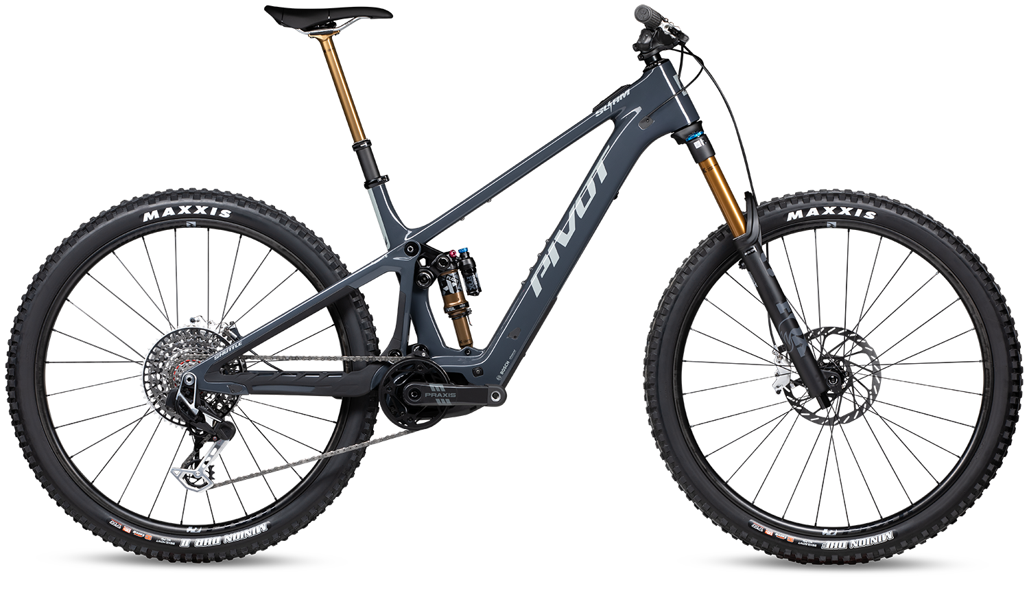 Pivot Shuttle SL/AM E-Mountainbike in Gloss Grey – verfügbar bei Gravity & Sons in Helmbrechts, Oberfranken