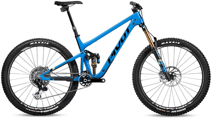 Pivot Switchblade in Blue Neptune – vielseitiges Trail- und All-Mountain-Bike mit Carbonrahmen, erhältlich bei Gravity & Sons in Helmbrechts, Oberfranken.