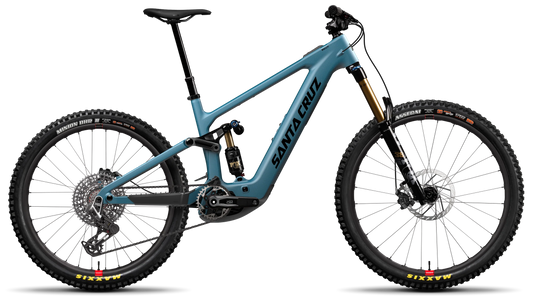 Santa Cruz Bullit in Matte Teal Sparkle – leistungsstarkes E-MTB mit Shimano EP-Antrieb, erhältlich bei Gravity & Sons in Helmbrechts, Oberfranken.