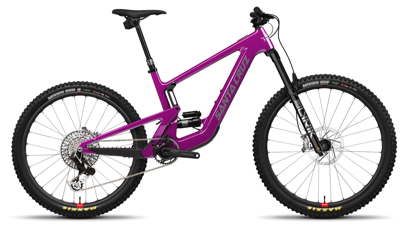 Santa Cruz Heckler SL 2024 in Gloss Magenta – auffälliges Light-E-MTB mit FAZUA-Antrieb, erhältlich bei Gravity & Sons in Helmbrechts, Oberfranken.