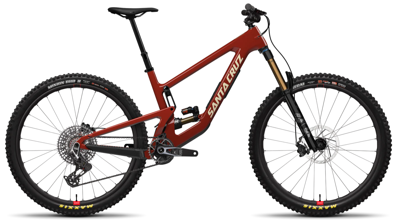 Santa Cruz Megatower 2025 in Gloss Crimson – aggressives Enduro-Bike für anspruchsvolle Trails, erhältlich bei Gravity & Sons in Helmbrechts, Oberfranken.