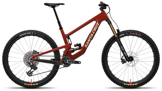 Santa Cruz Megatower 2025 in Gloss Crimson – aggressives Enduro-Bike für anspruchsvolle Trails, erhältlich bei Gravity & Sons in Helmbrechts, Oberfranken.