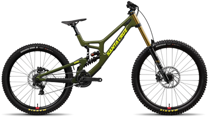 Santa Cruz V10 2025 in Gloss Kelp Green – Downhill-Bike der Spitzenklasse, erhältlich bei Gravity & Sons in Helmbrechts, Oberfranken.