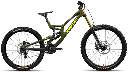 Santa Cruz V10 2025 in Gloss Kelp Green – Downhill-Bike der Spitzenklasse, erhältlich bei Gravity & Sons in Helmbrechts, Oberfranken.